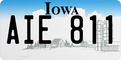 IA license plate AIE811