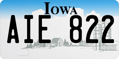 IA license plate AIE822