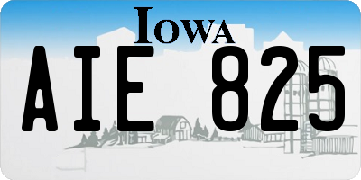 IA license plate AIE825
