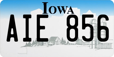 IA license plate AIE856