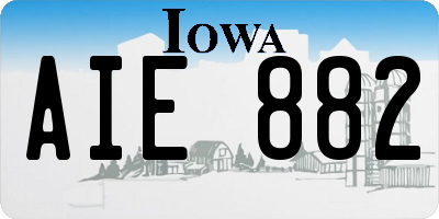 IA license plate AIE882