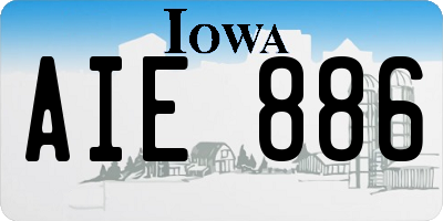 IA license plate AIE886