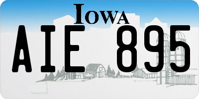 IA license plate AIE895
