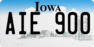 IA license plate AIE900