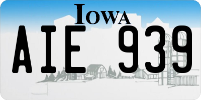 IA license plate AIE939