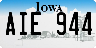 IA license plate AIE944