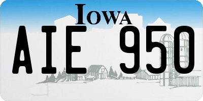 IA license plate AIE950