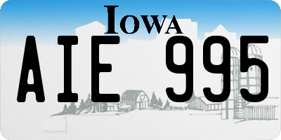 IA license plate AIE995