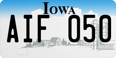 IA license plate AIF050