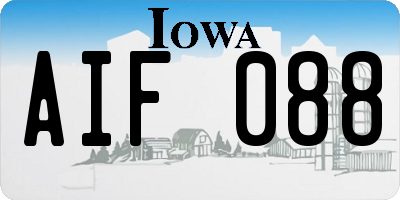 IA license plate AIF088