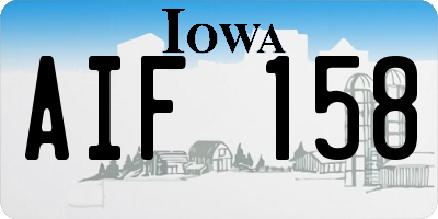 IA license plate AIF158