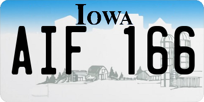 IA license plate AIF166