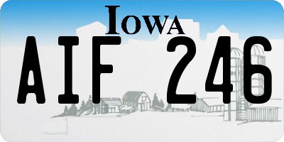 IA license plate AIF246