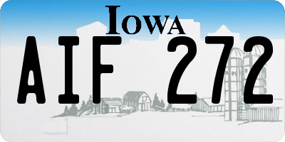 IA license plate AIF272