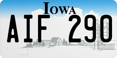 IA license plate AIF290