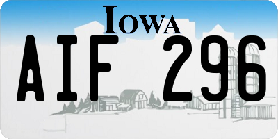 IA license plate AIF296