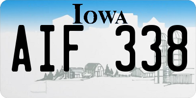 IA license plate AIF338