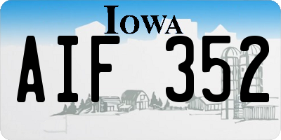 IA license plate AIF352