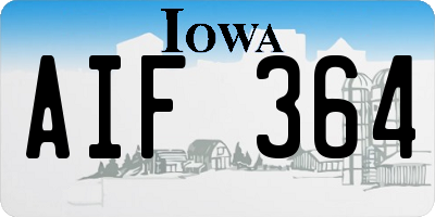IA license plate AIF364