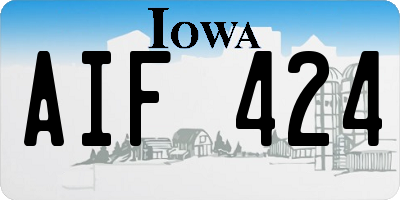 IA license plate AIF424