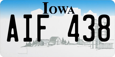 IA license plate AIF438