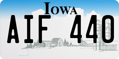 IA license plate AIF440