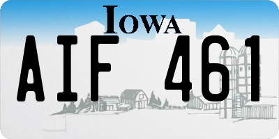 IA license plate AIF461