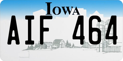 IA license plate AIF464