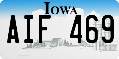IA license plate AIF469