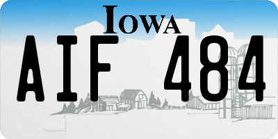 IA license plate AIF484