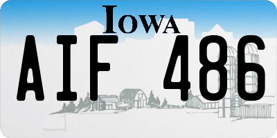 IA license plate AIF486
