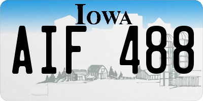 IA license plate AIF488