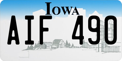 IA license plate AIF490