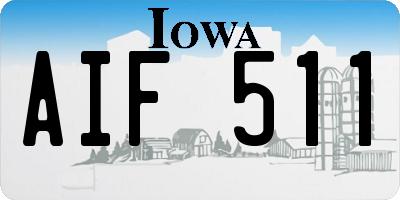 IA license plate AIF511