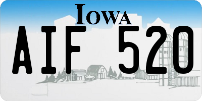 IA license plate AIF520
