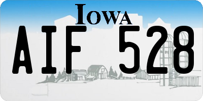 IA license plate AIF528