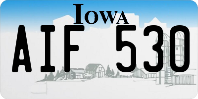 IA license plate AIF530