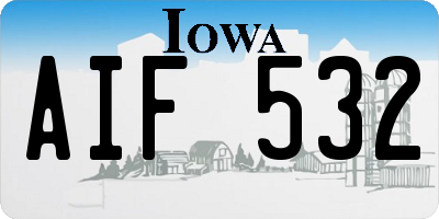 IA license plate AIF532