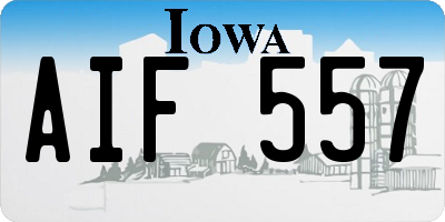 IA license plate AIF557