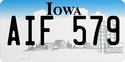 IA license plate AIF579