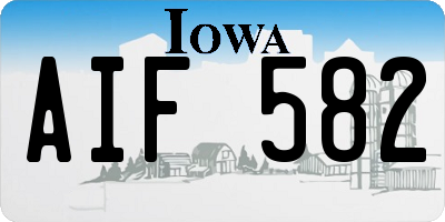 IA license plate AIF582