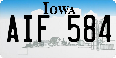 IA license plate AIF584
