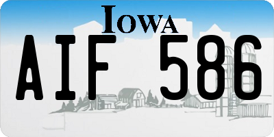 IA license plate AIF586