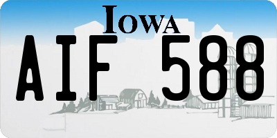 IA license plate AIF588