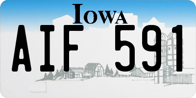 IA license plate AIF591