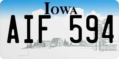 IA license plate AIF594