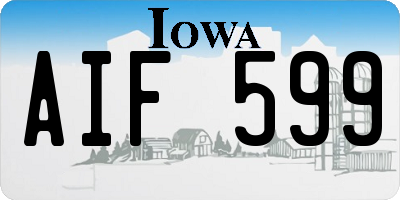 IA license plate AIF599