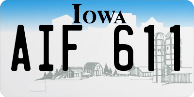 IA license plate AIF611