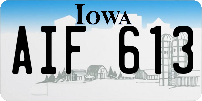 IA license plate AIF613