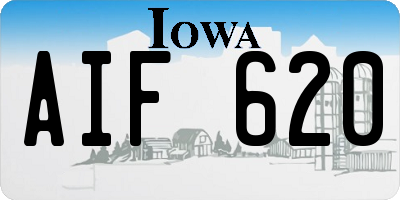 IA license plate AIF620